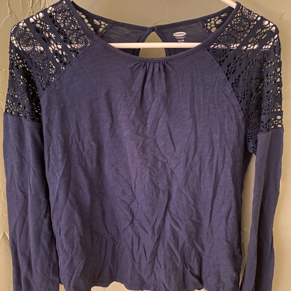 Girls long sleeve - open lace shirt